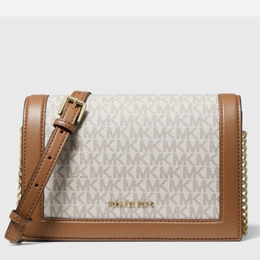 Michael Kors Brown and Cream Crossbody Bag - Picture 2 of 8
